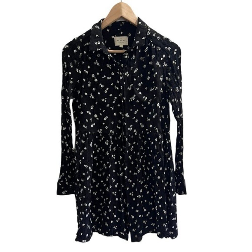 Sezane Gauze Floral Print Dress